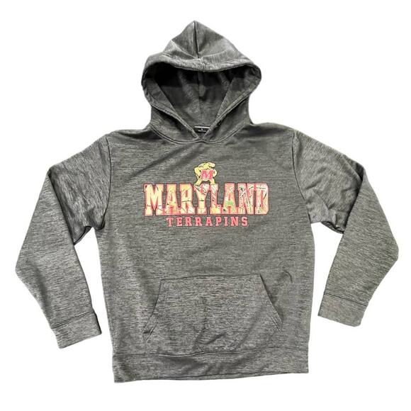 Y2K University of Maryland Pullover Sweatshirt Hoodie Sweater Sz M - Picture 1 of 6